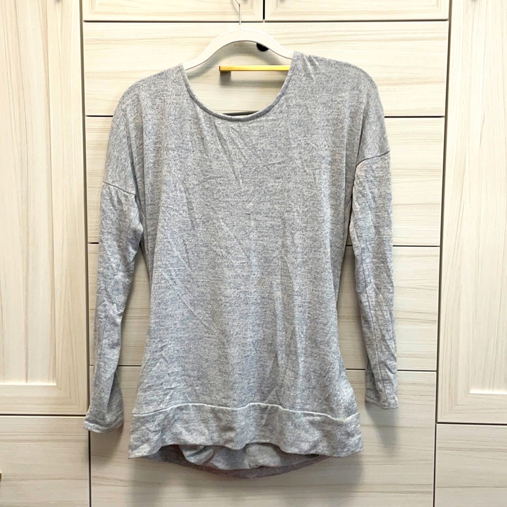 Athleta Open Back Sweatshirt-Grey